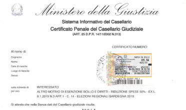 Führungszeugnis (IT) Certificato Penale