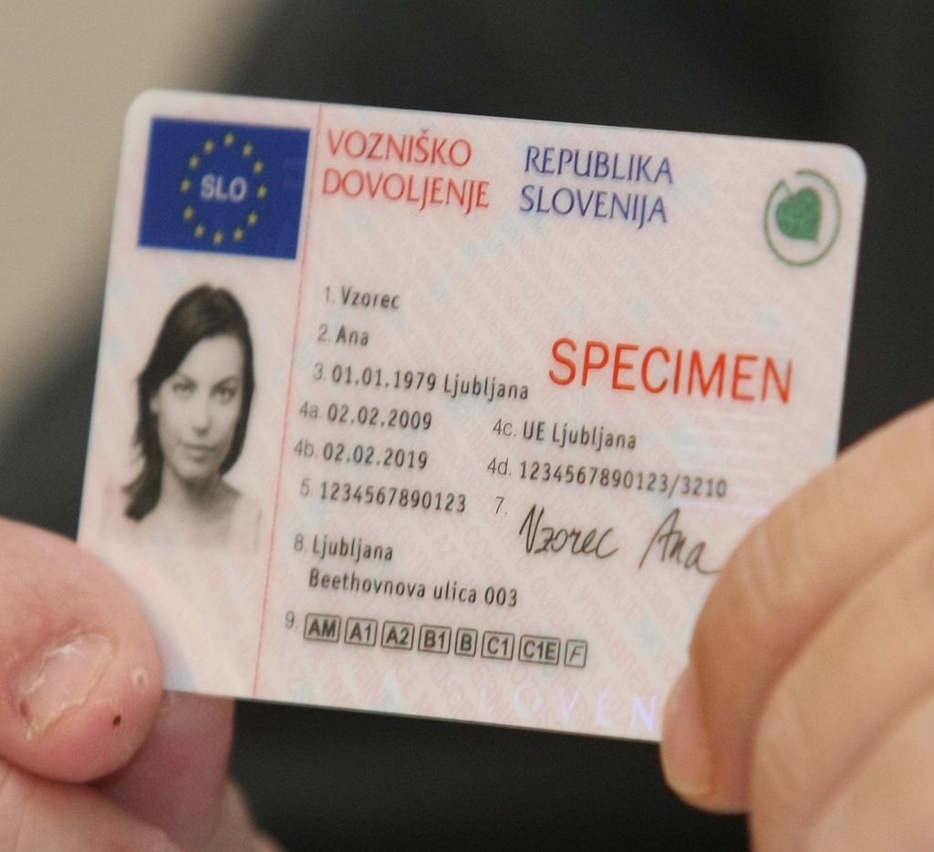 Driving license (SLO) vozniško dovoljenje