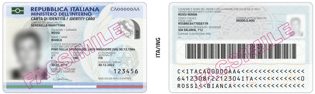 Personalausweis (IT) carta d'identità